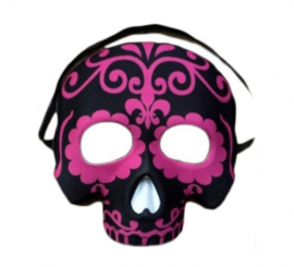 Masque de crâne fuchsia élégant