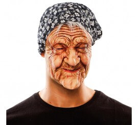 Old Woman Mask with Handkerchief