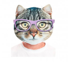 Máscara Gato con gafas estampado