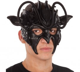 Schwarze Maske mit Steampunk Ohren