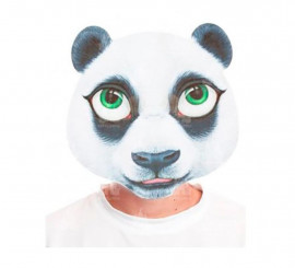 Panda mask with big eyes print