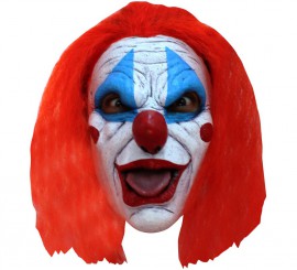 Maschera da clown con capelli rossi