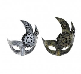 Steampunk mask with headdress assorted colors