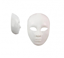 Dark mask human face white