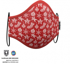 Red adult hygienic mask Christmas decorations