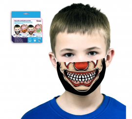 Schutzmaske clown für Kinder mit Filter (enthält 2 Filter)