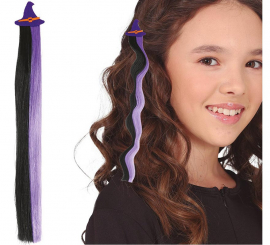 Purple and black witch lock 40 cm