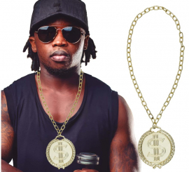 Medallón Dólar dorado de 13 cm,