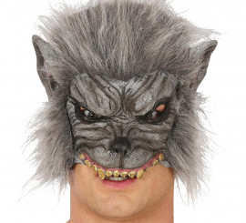 Werwolf-Halbmaske aus Vinyl