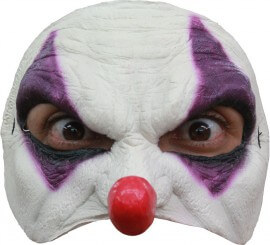 Halb lila Clown Maske