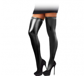 Black metallic tights for adults