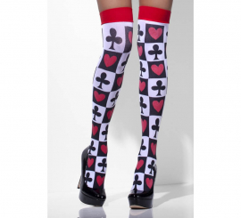 Opaque Tights with Clovers and Hearts