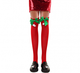 Medias rojas con Lazo para adulto