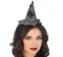 Mini chapeau de sorcière gris