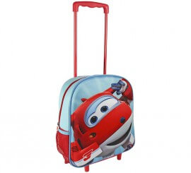 Super Wings backpack with handle and wheels 25x31x10 cm