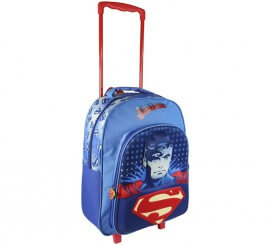 Superman backpack with handle and wheels 31x41x13 cm