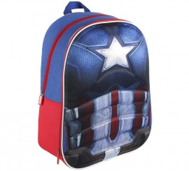 Captain America School Backpack with relief 32x40x14 cm