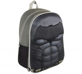 Mochila escolar Batman com relevo 32x40x14 cm