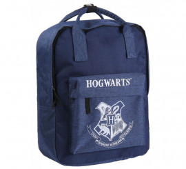 Mochila azul com brasão de Hogwarts Harry Potter