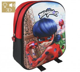 Ladybug Children's Backpack with Light 24x30x9 cm