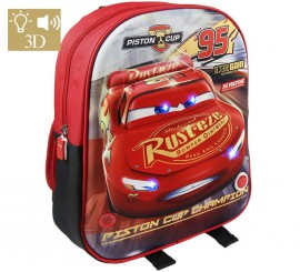 Lightning McQueen Children's Backpack with Light 24x30x9 cm