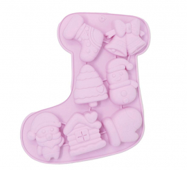 Christmas Boot Mold for 7 Silicone Cookies 26 cm