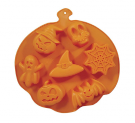 Molde Figuras Halloween para 7 Galletas de 26x23 cm