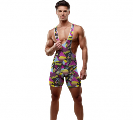 Mono de Tirantes Estampado Años 80 para hombre