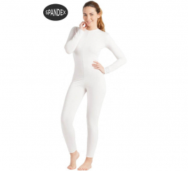 White spandex underwear jumpsuit for women