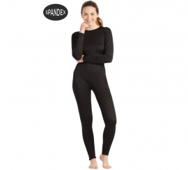 Mono interior de spandex Negro para mujer