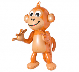 50 cm Inflatable Smiling Brown Monkey