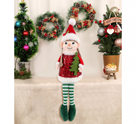 Muñeco Elfa Lentejuela Sentado de 21 cm