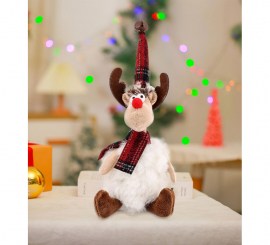 Muñeco Oveja Navidad Sentado de 23 cm