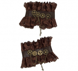 Steampunk Brown Wristbands