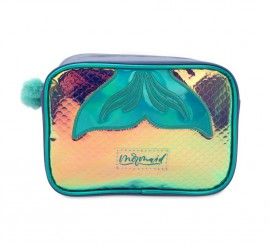 Medium High Square Mermaid Tail Toiletry Bag 22x16x7 cm