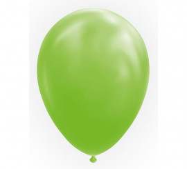 Pack de 10 Globos Color Verde Lima de 30 cm