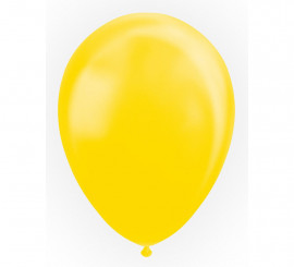 Pack of 10 Pearlescent Yellow Metallic Balloons of 30 cm