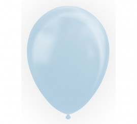 Pack de 10 Globos Metalizados Color Azul Claro Perlado de 30 cm