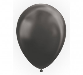 Packung mit 10 30 cm schwarzen Metallic-Luftballons