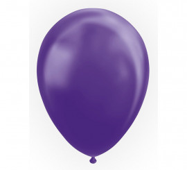 Pack of 10 Purple Metallic Balloons of 30 cm