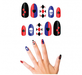 Pack of 10 Dangerous Jester Nails with glue