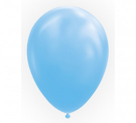 Packung mit 100 hellblauen Luftballons von 30 cm