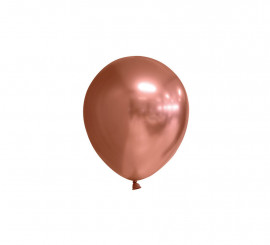 Lot de 100 Ballons Ronds Chromés Couleur Cuivre 12,5 cm