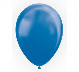 Pack of 100 Blue Metallic Balloons of 30 cm