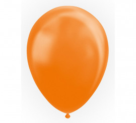 Pack de 100 Ballons Métallisés Orange Nacré 30 cm