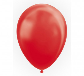 Pack of 100 Pearlescent Red Metallic Balloons of 30 cm