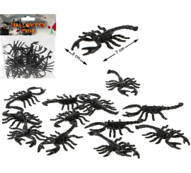 Pack of 12 Black Scorpions 13 cm