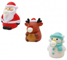 Pack de 12 figurines de Noël avec ballon intérieur de 7 cm