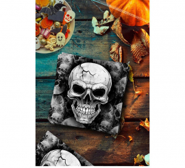 Pack of 12 Fearsome Skull Napkins of 33x33 cm