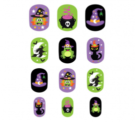 Pack of 12 Witch Nails with Children's Adhesive